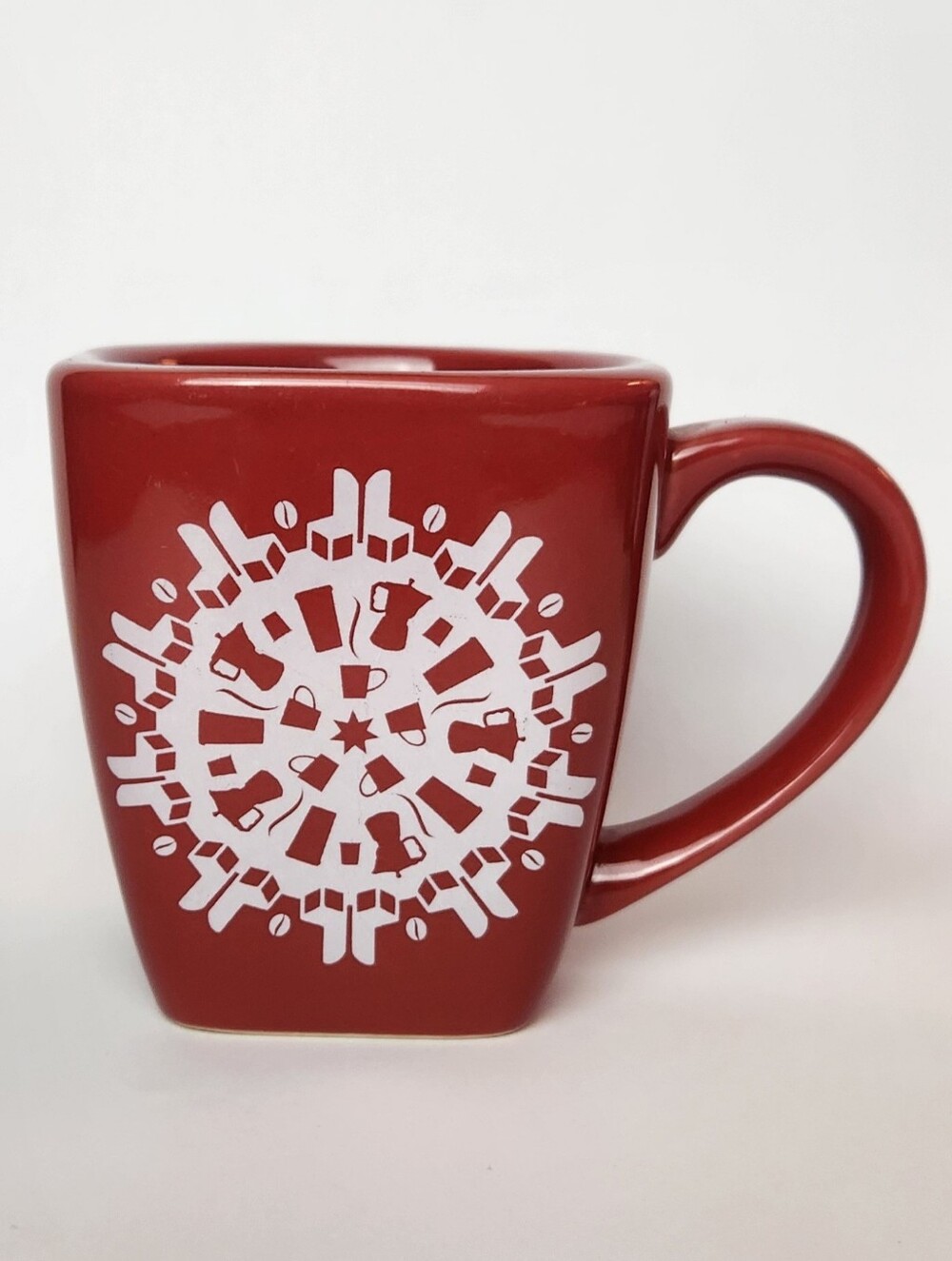 Starbucks 2004 Red Christmas Snowflake Mug